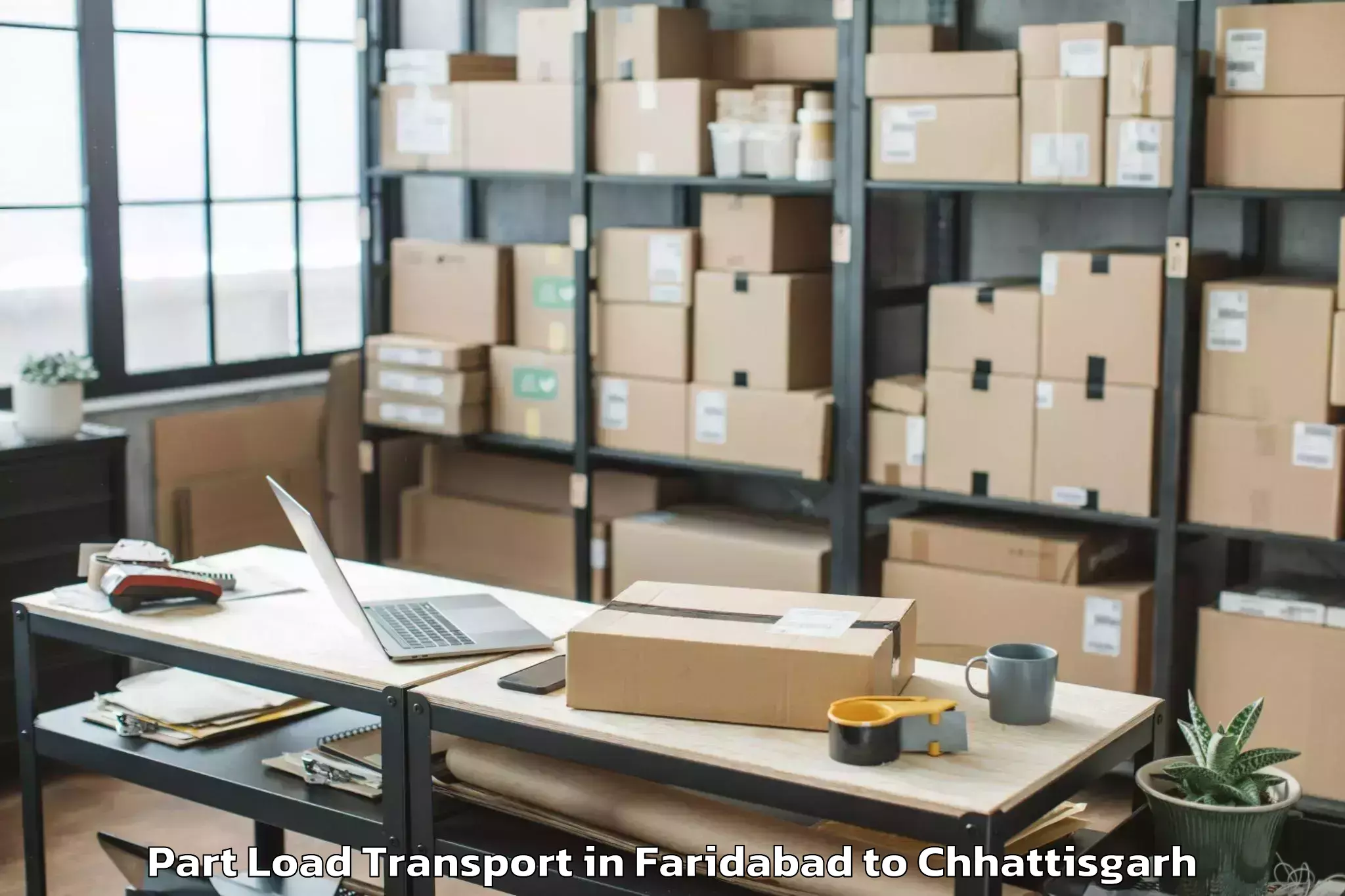 Discover Faridabad to Korba Part Load Transport